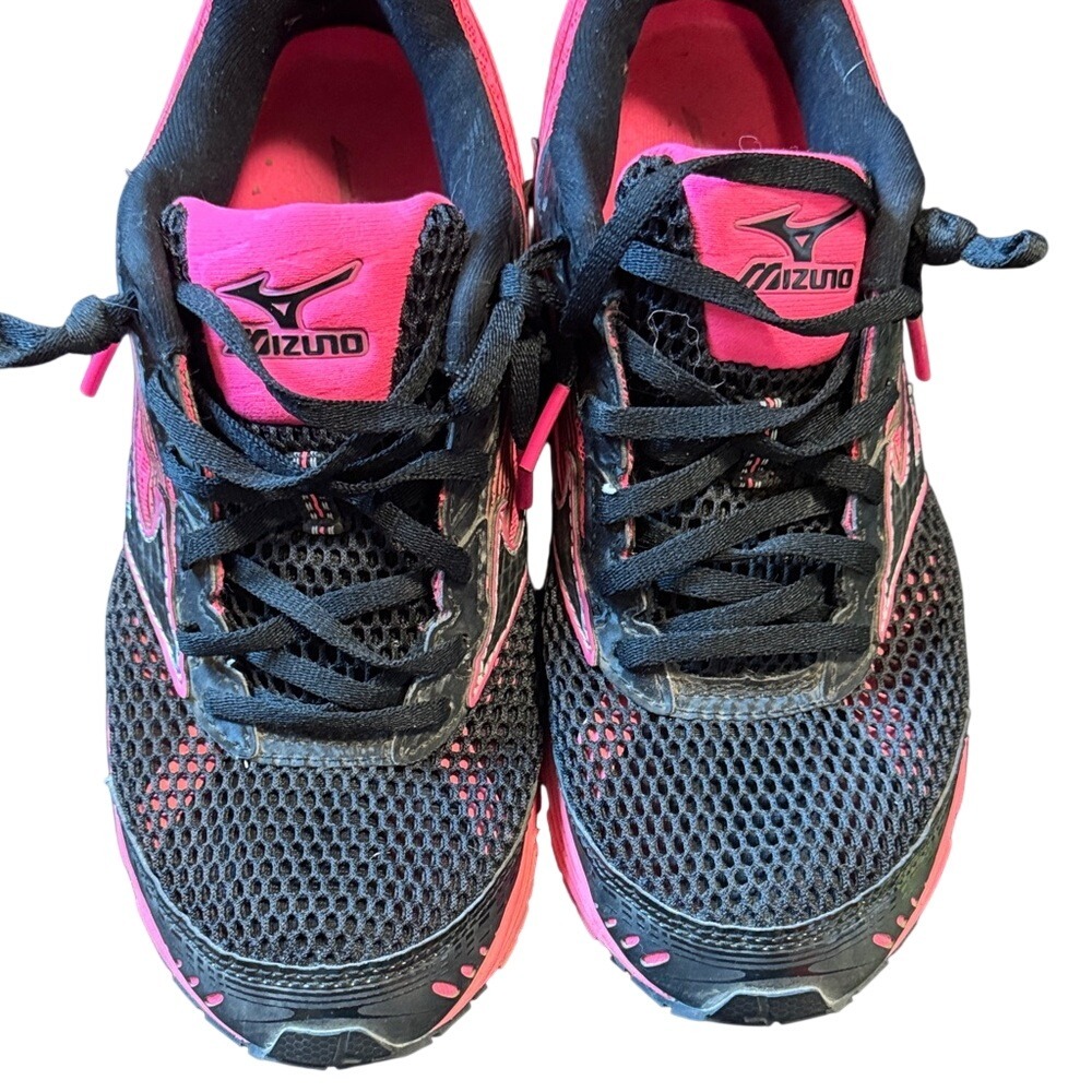 Mizuno Wave Sayonara 3 Running Shoes Mesh Black Pink Womens 8.5 Athletic Gym